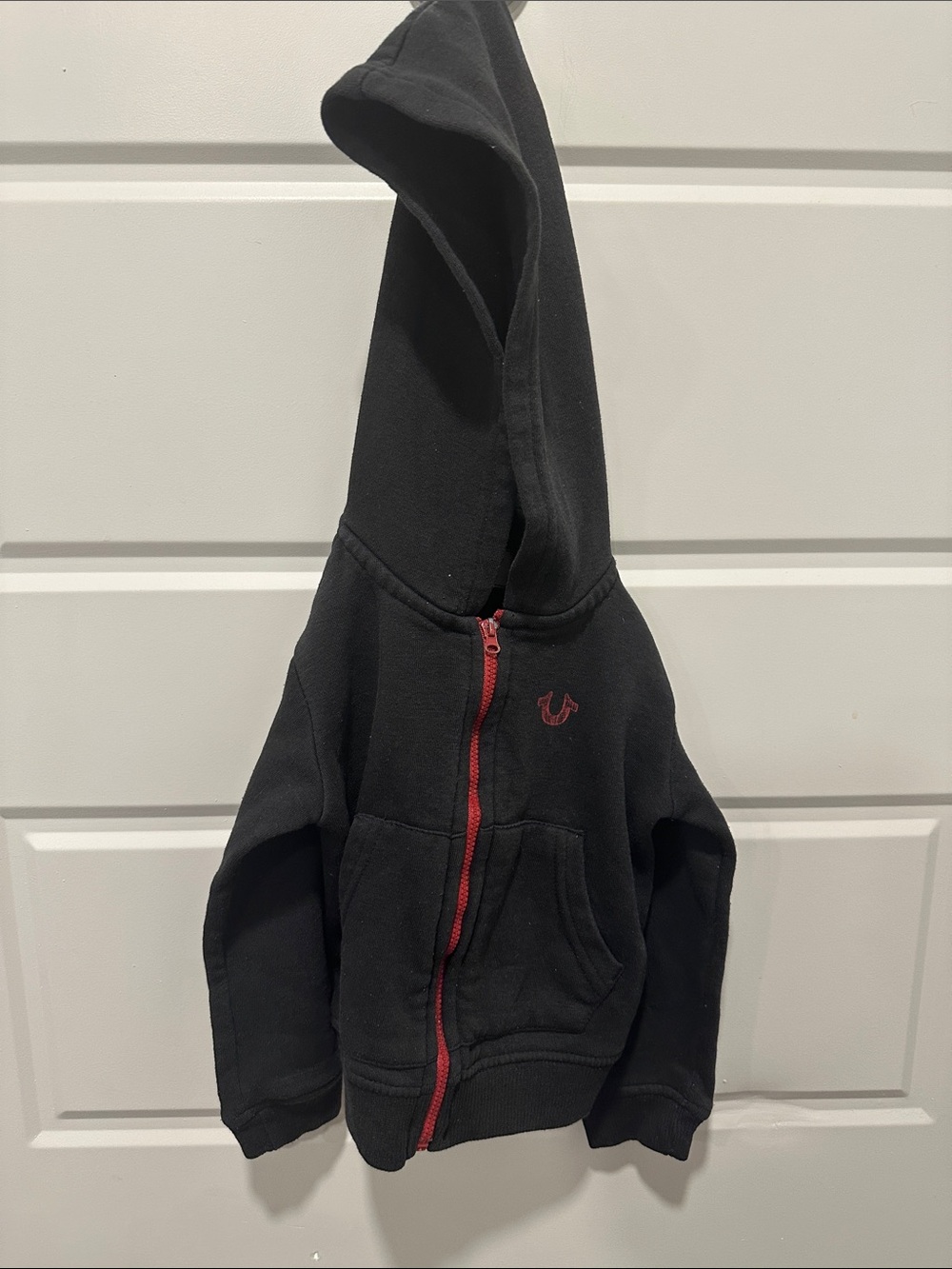 True Religion Kids Black Hoodie with Red Accents